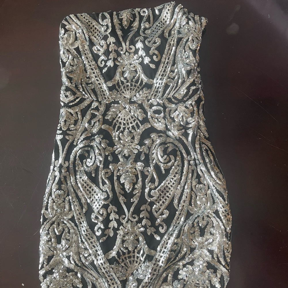 REVOLVE Tobi strapless sequin mini dress